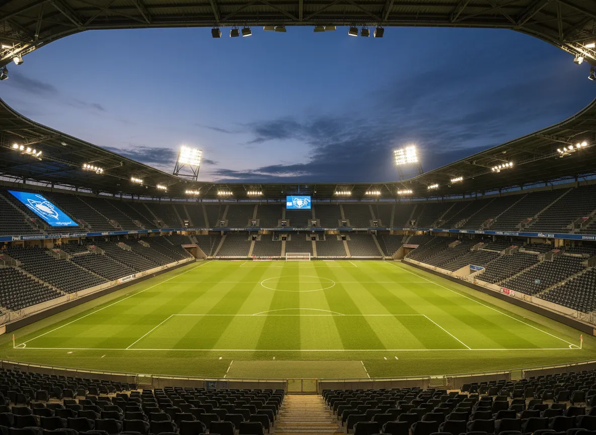 Rasenplatz und Tribünen im Max-Morlock-Stadion Nürnberg