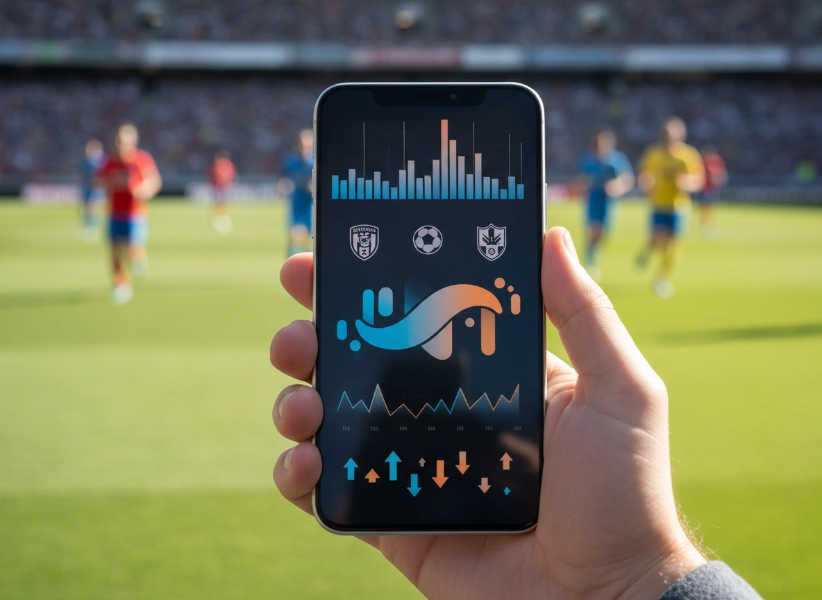 Benutzeroberfläche für Live-Fußballwetten mit Quotenaktualisierungen in Echtzeit.