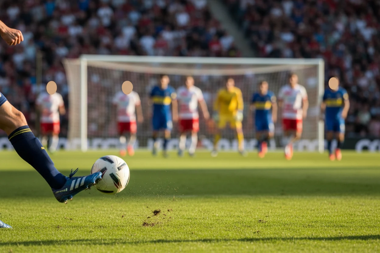 Fußballstadion mit Spielern während einer Bundesliga-Partie